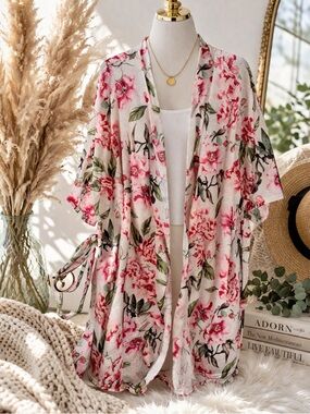 Show Me Your Mumu Floral Kimono OS Boho Sheer Cover Up 🌸🌸🌸
